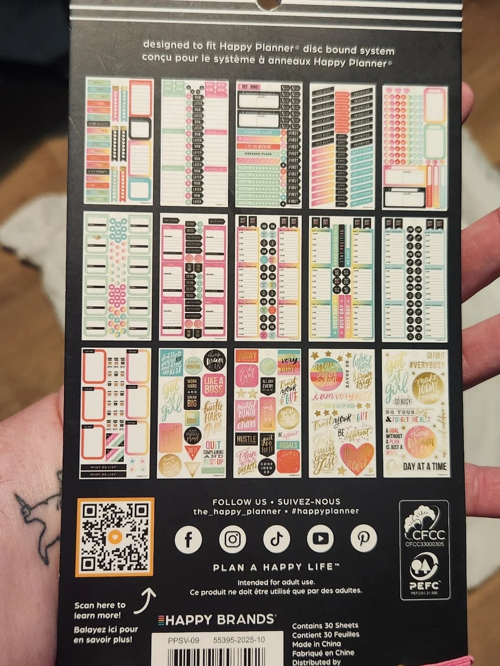 The Happy Planner Classic Block Pad And Classic Productivity Stickers